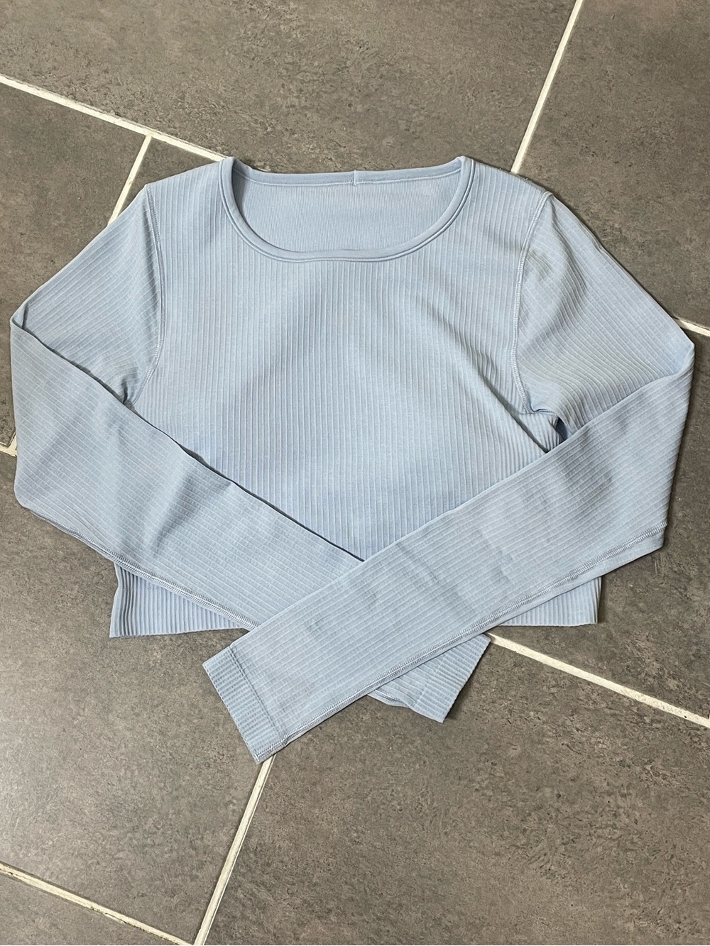Lululemon Ebb to Street Long Sleeve Shirt size 10
Blue Linen